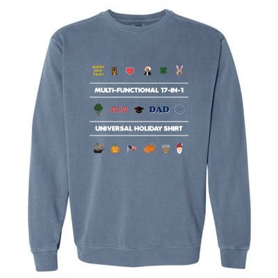 17giftingift1 Universal Holiday Pixel Art Gift Garment-Dyed Sweatshirt