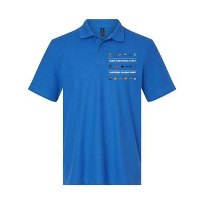 17giftingift1 Universal Holiday Pixel Art Gift Softstyle Adult Sport Polo