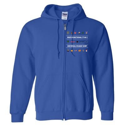 17giftingift1 Universal Holiday Pixel Art Gift Full Zip Hoodie