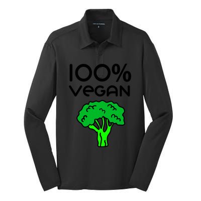 100 % Vegan Silk Touch Performance Long Sleeve Polo