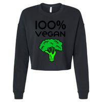 100 % Vegan Cropped Pullover Crew