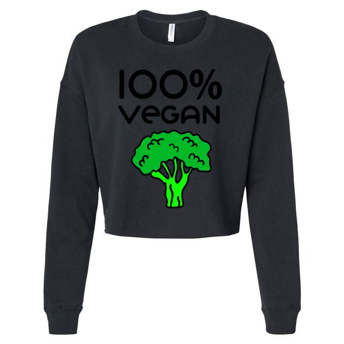 100 % Vegan Cropped Pullover Crew