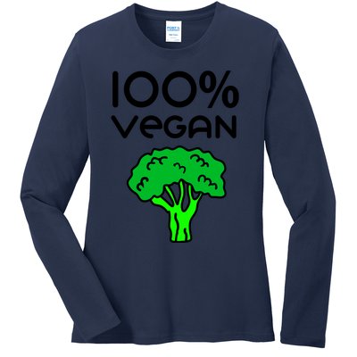 100 % Vegan Ladies Long Sleeve Shirt