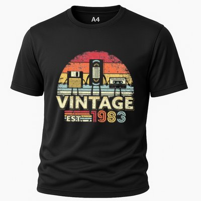 1983 Vintage Birthday Gift Funny Music Tech Humor Performance Shirt