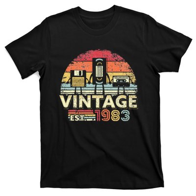 1983 Vintage Birthday Gift Funny Music Tech Humor T-Shirt