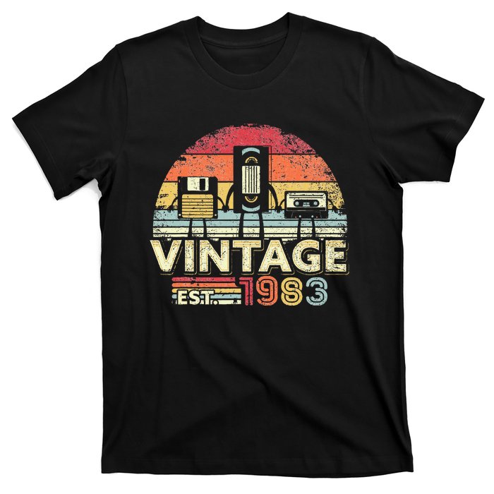 1983 Vintage Birthday Gift Funny Music Tech Humor T-Shirt