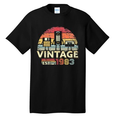 1983 Vintage Birthday Gift Funny Music Tech Humor Tall T-Shirt