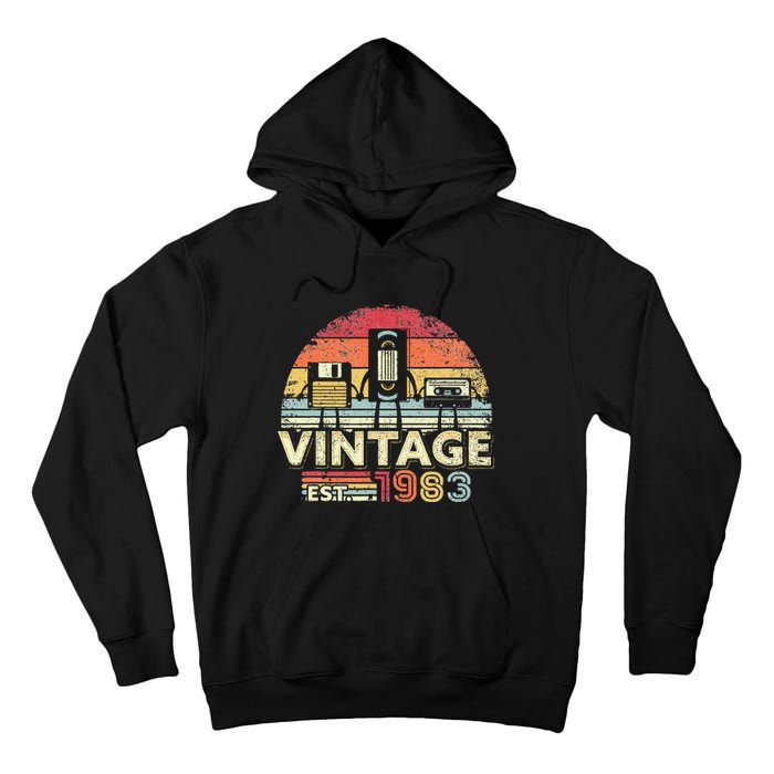 1983 Vintage Birthday Gift Funny Music Tech Humor Tall Hoodie