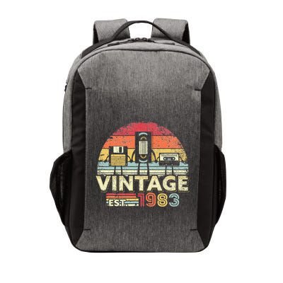 1983 Vintage Birthday Gift Funny Music Tech Humor Vector Backpack
