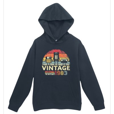 1983 Vintage Birthday Gift Funny Music Tech Humor Urban Pullover Hoodie