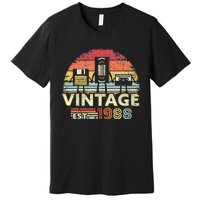 1988 Vintage Birthday Gift Funny Music Tech Humor Premium T-Shirt