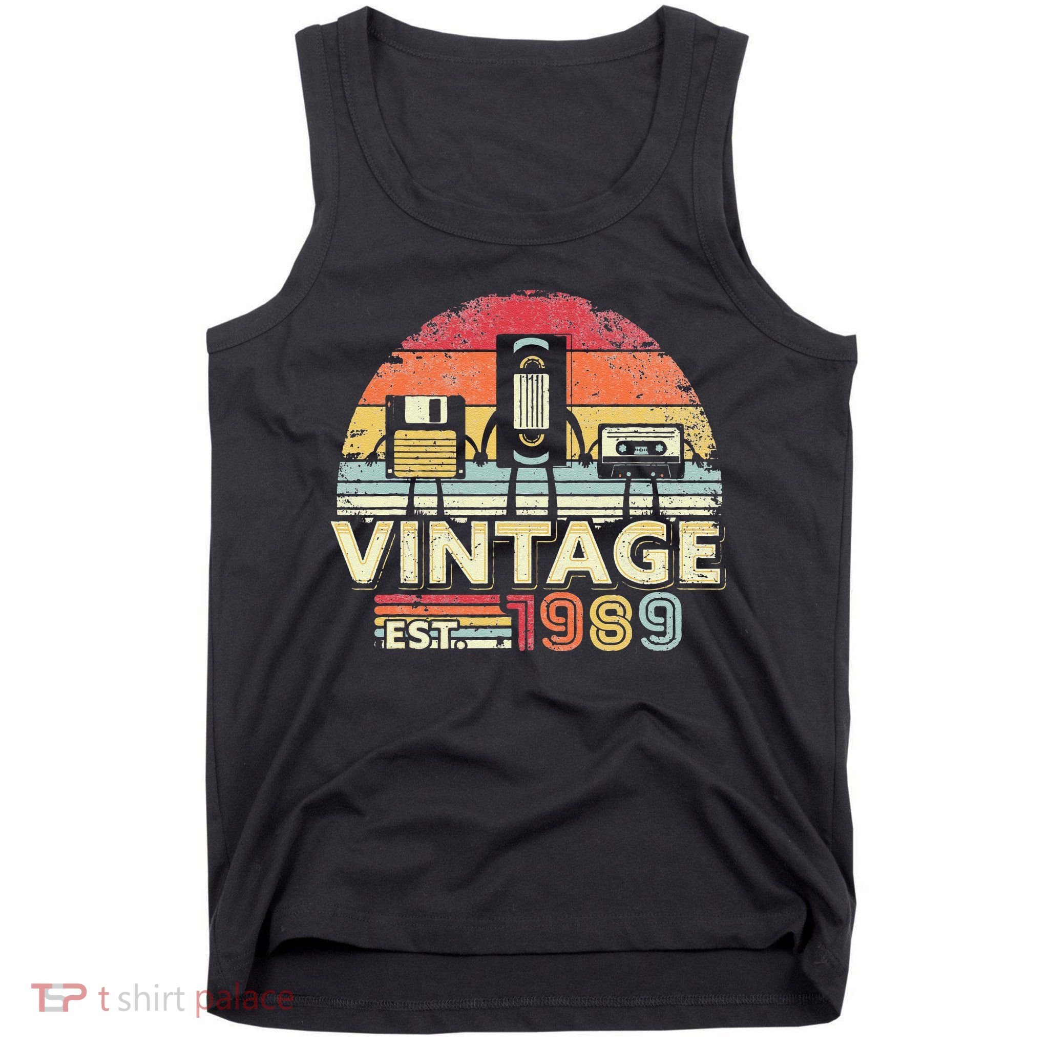 1989. Vintage Birthday Gift, Funny Music, Tech Humor Tank Top