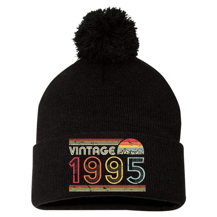 1995 Vintage, Birthday Gift. Retro Style Pom Pom 12in Knit Beanie