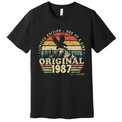 1987 Vintage Birthday Retro Limited Edition Premium T-Shirt