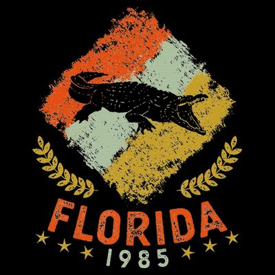 1985 Vintage Birthday Gift Florida Retro Alligator T-Shirt
