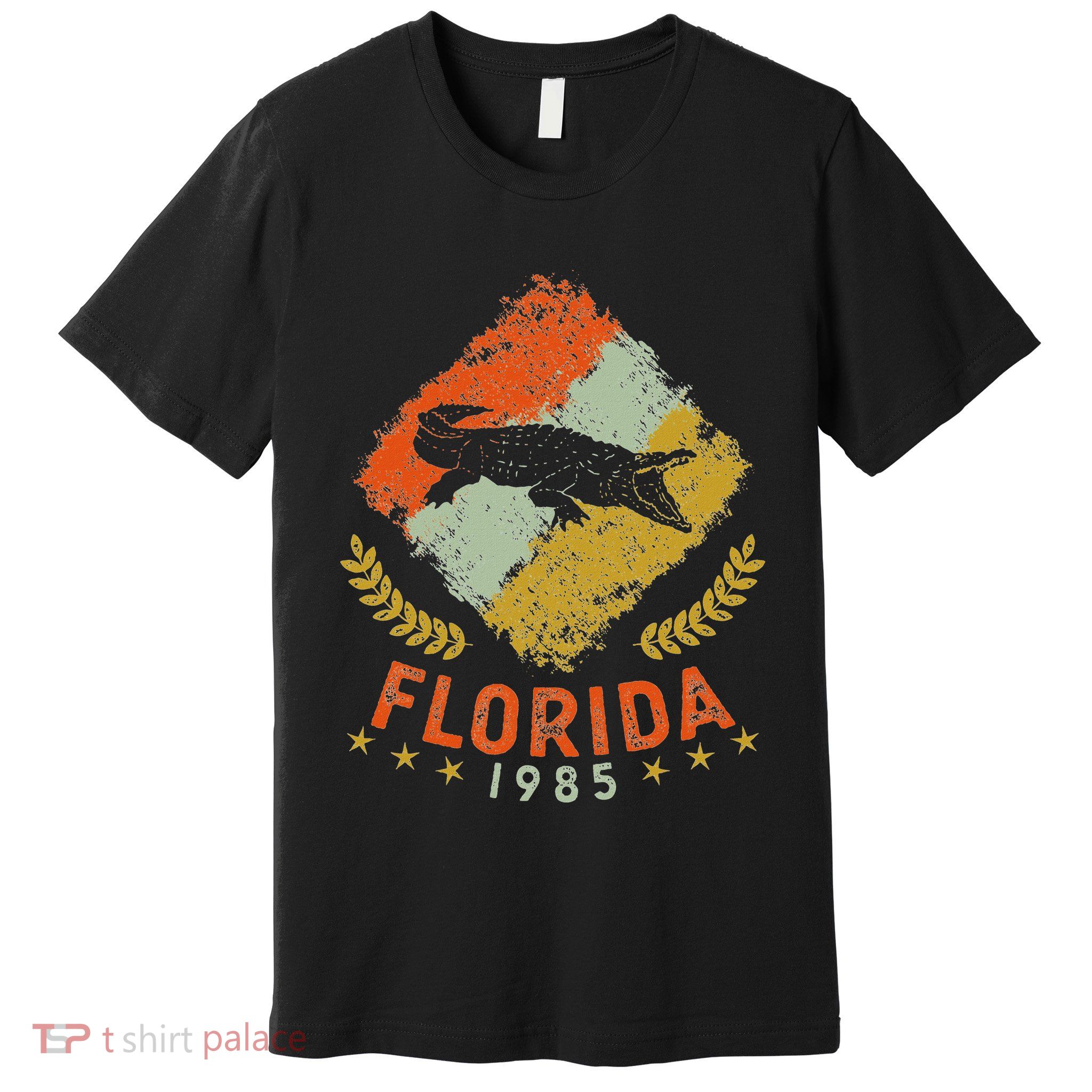 1985 Vintage Birthday Gift Florida Retro Alligator Premium T-Shirt
