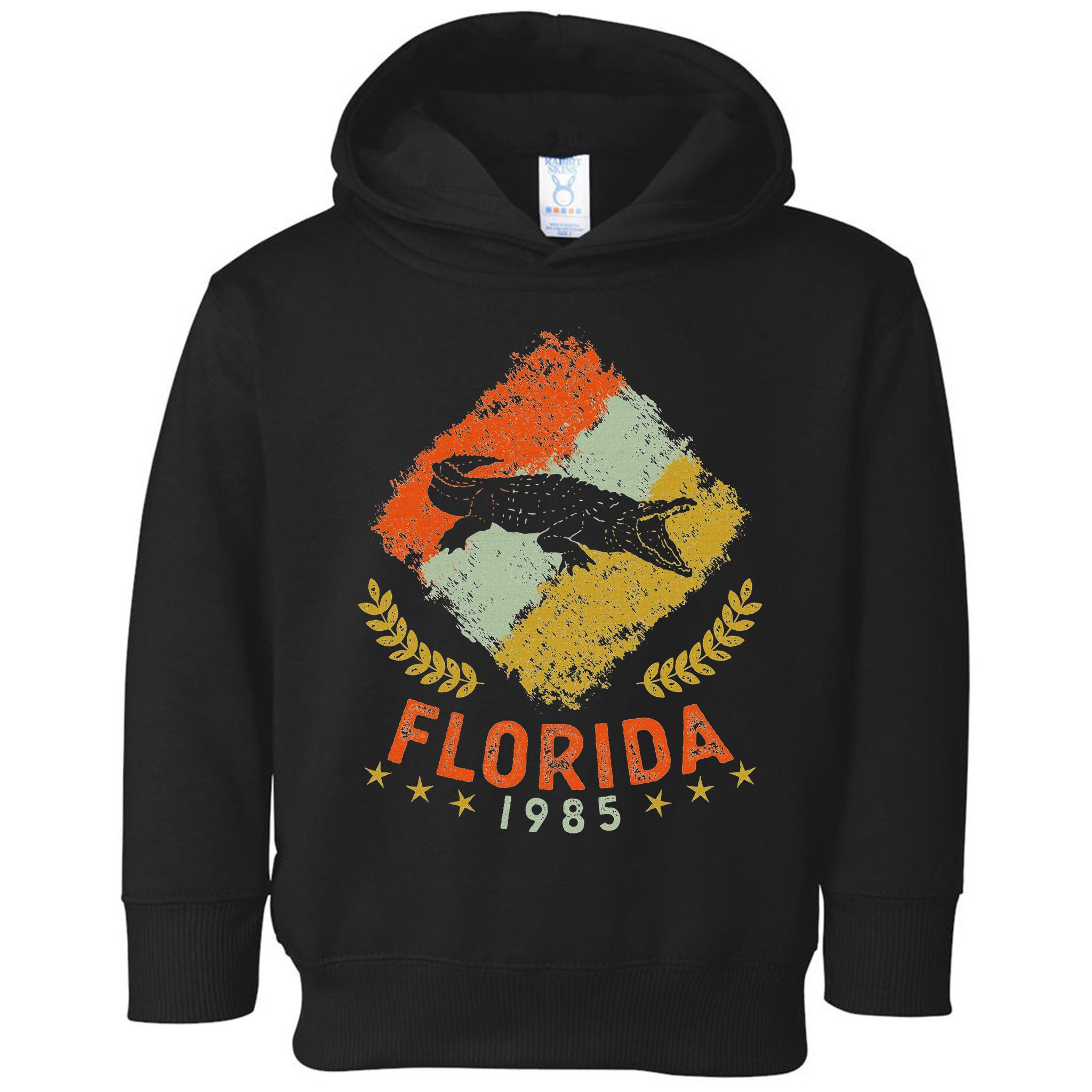 1985 Vintage Birthday Gift Florida Retro Alligator Toddler Hoodie