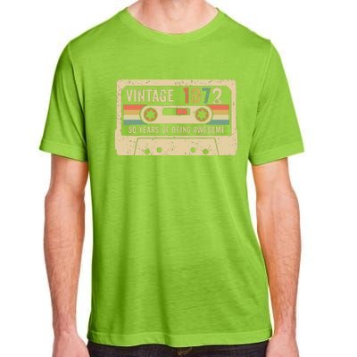 1972 Vintage Cassette Tape 50th Birthday Adult ChromaSoft Performance T-Shirt