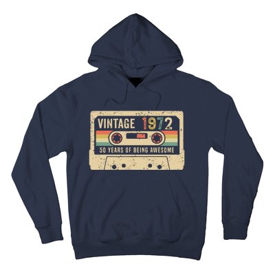 1972 Vintage Cassette Tape 50th Birthday Hoodie