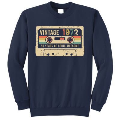 1972 Vintage Cassette Tape 50th Birthday Sweatshirt