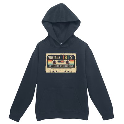 1972 Vintage Cassette Tape 50th Birthday Urban Pullover Hoodie