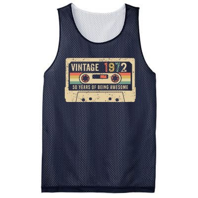 1972 Vintage Cassette Tape 50th Birthday Mesh Reversible Basketball Jersey Tank