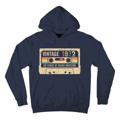 1972 Vintage Cassette Tape 50th Birthday Tall Hoodie