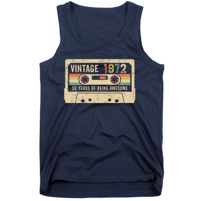 1972 Vintage Cassette Tape 50th Birthday Tank Top