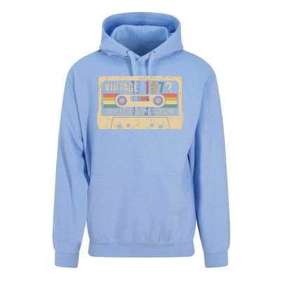 1972 Vintage Cassette Tape 50th Birthday Unisex Surf Hoodie