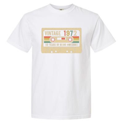 1972 Vintage Cassette Tape 50th Birthday Garment-Dyed Heavyweight T-Shirt