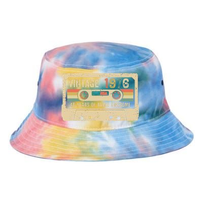 1976 Vintage Cassette Tape 46th Birthday Tie Dye Newport Bucket Hat