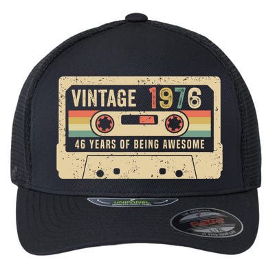 1976 Vintage Cassette Tape 46th Birthday Flexfit Unipanel Trucker Cap