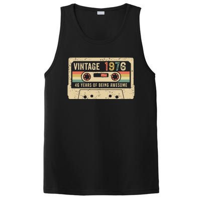 1976 Vintage Cassette Tape 46th Birthday PosiCharge Competitor Tank