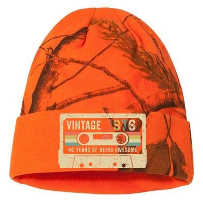 1976 Vintage Cassette Tape 46th Birthday Kati Licensed 12" Camo Beanie