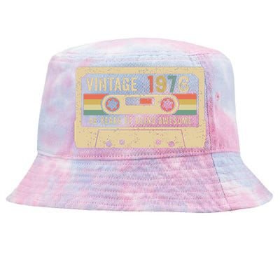 1976 Vintage Cassette Tape 46th Birthday Tie-Dyed Bucket Hat