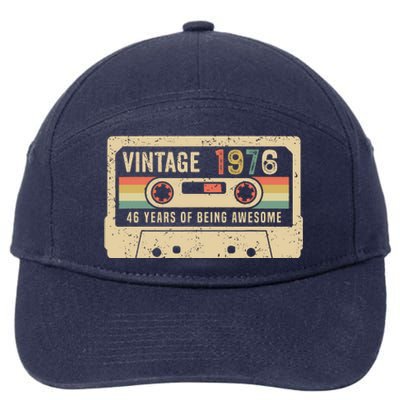 1976 Vintage Cassette Tape 46th Birthday 7-Panel Snapback Hat