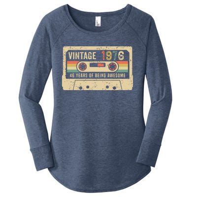 1976 Vintage Cassette Tape 46th Birthday Women's Perfect Tri Tunic Long Sleeve Shirt