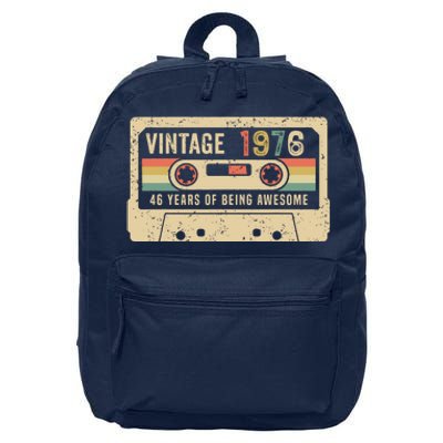 1976 Vintage Cassette Tape 46th Birthday 16 in Basic Backpack