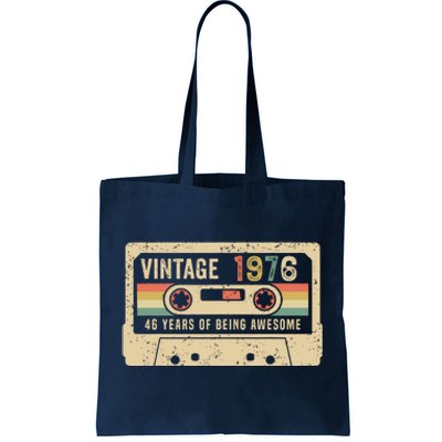 1976 Vintage Cassette Tape 46th Birthday Tote Bag