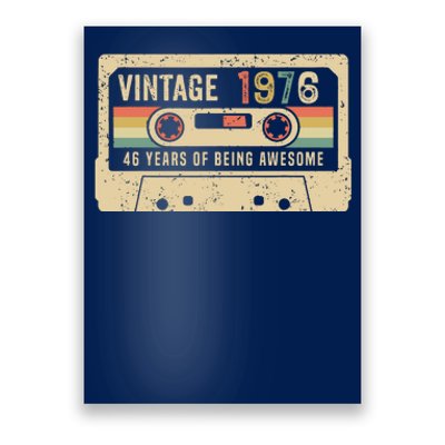 1976 Vintage Cassette Tape 46th Birthday Poster