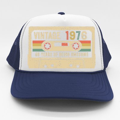 1976 Vintage Cassette Tape 46th Birthday Trucker Hat