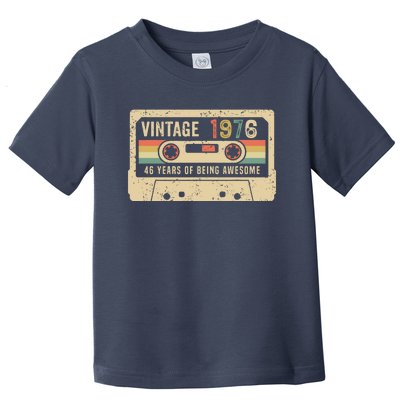 1976 Vintage Cassette Tape 46th Birthday Toddler T-Shirt