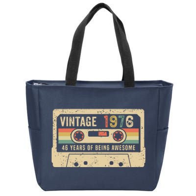 1976 Vintage Cassette Tape 46th Birthday Zip Tote Bag