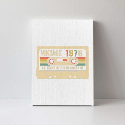 1976 Vintage Cassette Tape 46th Birthday Canvas