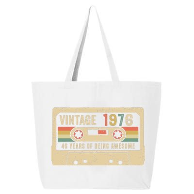 1976 Vintage Cassette Tape 46th Birthday 25L Jumbo Tote