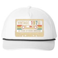 1976 Vintage Cassette Tape 46th Birthday Snapback Five-Panel Rope Hat