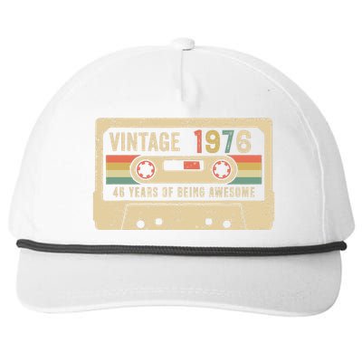 1976 Vintage Cassette Tape 46th Birthday Snapback Five-Panel Rope Hat