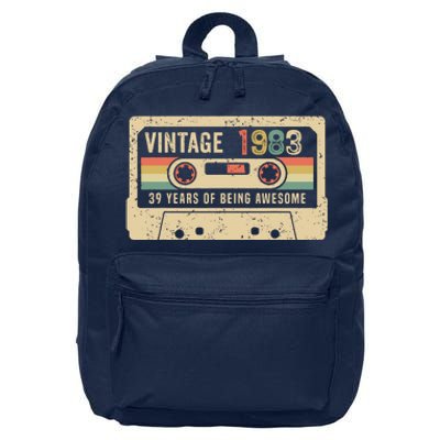 1983 Vintage Cassette Tape 39th Birthday 16 in Basic Backpack