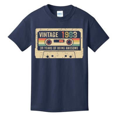 1983 Vintage Cassette Tape 39th Birthday Kids T-Shirt