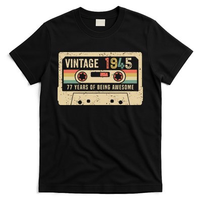 1945 Vintage Cassette Tape 77th Birthday T-Shirt